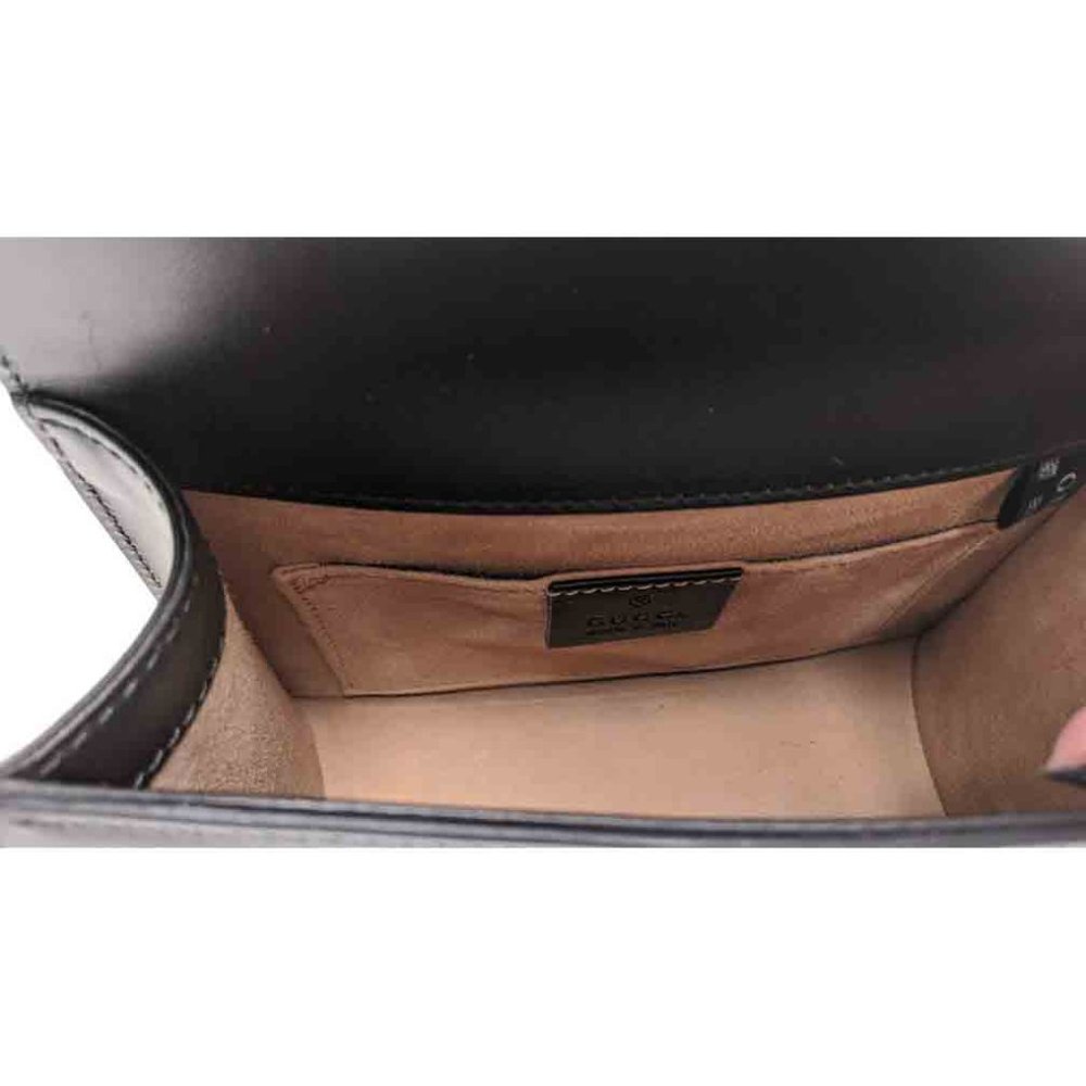 SOLD Gucci Black Mini Sylvie Crossbody Bag - Picture 3 of 6